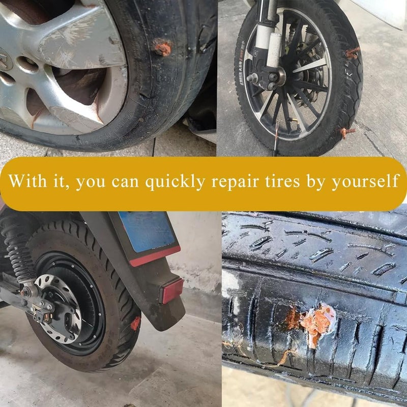 TONZACK Tire Repair Kits, Car Tire Repair Kits, Tire Repair Strips, for Tubeless Tires, for Motorcycles, Trucks, Cars, Tractors, ATVs, Jeeps, ETC - Image 5